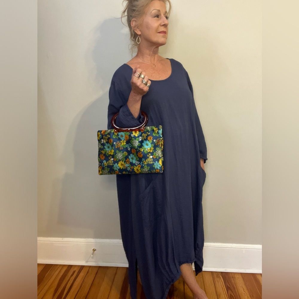 Vintage Floral Bag & matching cosmetic bag